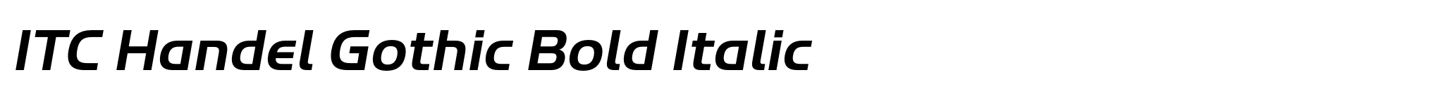 ITC Handel Gothic Bold Italic image